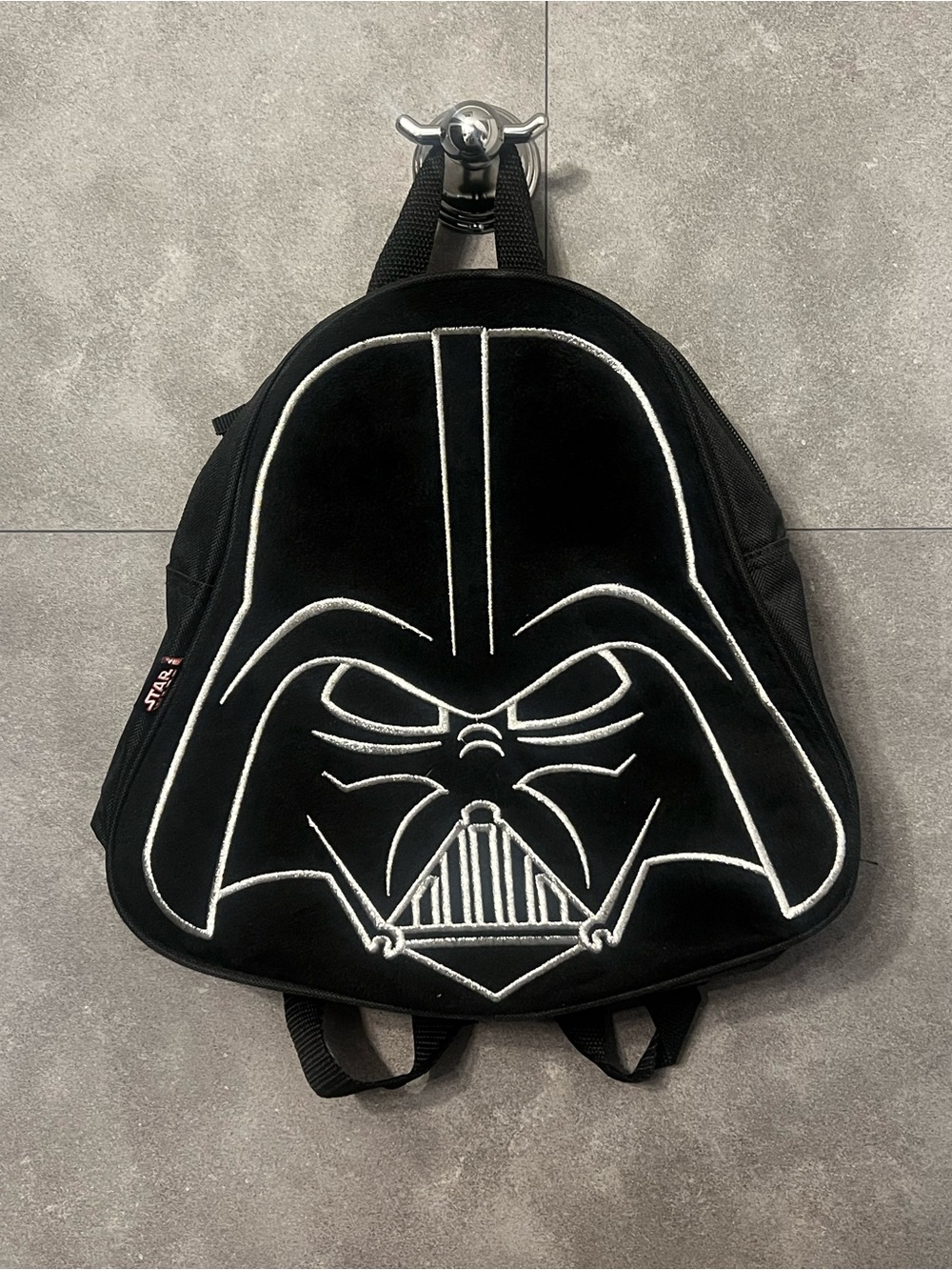 Star Wars Black Backpack with White Darth Vader Outline